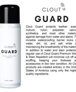 CLOUT Guard - Premium Water & Stain Repellent - Waterproof and Protect Suede, Leather, Nubuck, Fabric, Nylon, Polyester & More - Sneakerhead Protector for All Sneakers, Shoes, Boots, & Accessories 22 81ssBfjkQhL