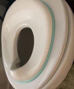 Potty Training Seat for Boys And Girls, Fits Round & Oval Toilets, Non-Slip with Splash Guard, Includes Free Storage Hook - Jool Baby Aqua 43 81ssem8Fk6L