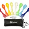 Tapirus Spork to Go V8 Set - 8 Colorful Durable and BPA Free Sporks - Spoon, Fork and Knife Combo Utensils Flatware Mess Kit for Camping and Outdoor Activities - with Bottle Opener and Carrying Case 28 81stI9t1cvL