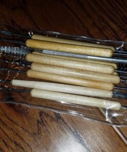 Darice 11-Piece Clay Tools Set from Studio 71 – Metal Tipped Clay Sculpting Tools with Wood Handles, Ideal for Cleaning and Creating Decorative Effects on Clay Surfaces 32 81stWKOnAfL