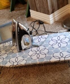 Household Essentials 122101 Small Tabletop Ironing Board with Folding Legs - Magic Rings Cover and Pad,Blue Rings Blue Rings 44 81suDUdA2DL