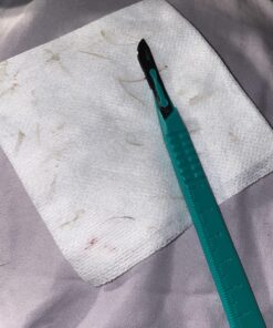 Medpride Disposable Scalpel Blades| Sharp, Tempered Stainless-Steel Blades | Pack of 10 Sterile Scalpel Knives| Plastic Handle| Individual Pouches| for Dermaplaining, Podiatry, Crafts & More (#10) #10 30 81svyb9Pt1L