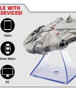 STAR WARS Millenium Falcon Bluetooth Speaker Portable Wireless Crystal Clear for Home, Travel, Outdoor, Rechargeable, Compatible with iPhone Samsung GRAY 27 81sw OYZ2wL