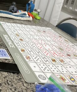 Jax Giant (aka Jumbo) SEQUENCE Game - Box Edition with Cushioned Mat, Cards and Chips, Package Colors May Vary , Blue JUMBO BOX Standard Packaging 21 81sw1ICHL