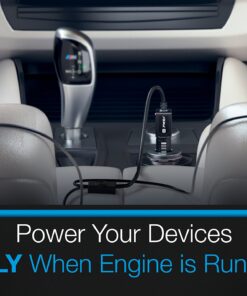 Alternative view of Pwr+ Extra Long 11 Ft Car Charger for Sylvania FANGOR NaviSkauto WONNIE Headrest Dual Screen Portable DVD Player Dc Auto Adapter Power Supply Cord