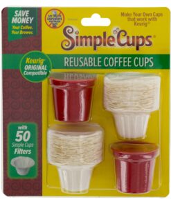 Reusable Coffee K-cups(Set of 2) with Disposable filters compatible with Keurig, Pod & other single use Brewers - 2 Cups with 50 Filters - Use Your Own Coffee - Reuse or Dispose of your K Cups 1 29 81t KpkyjEL
