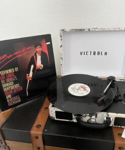 Victrola Vintage 3-Speed Bluetooth Portable Suitcase Record Player with Built-in Speakers | Upgraded Turntable Audio Sound|Retro Map, Model Number: VSC-550BT-P4 Retro Map 28 81t0 DMxGNL