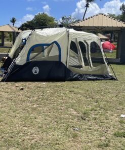 Coleman Camping Tent with Instant Setup, 4/6/8/10 Person Weatherproof Tent with WeatherTec Technology, Double-Thick Fabric, and Included Carry Bag, Sets Up in 60 Seconds 8-person Cabin Tent 41 81t029Md0zL