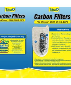 Tetra Carbon Filters for Aquariums, Fits Whisper EX Filters, Cleans Aquarium Water, 4 Count 4-Count large 23 81t0pUDBTcL