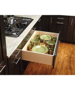 Rev-A-Shelf Adjustable Pegboard Drawer Divider Organizer, Trim to Fit Wooden Kitchen Cabinet Storage Utensil, Pots & Dish Rack, 30" x 21", 4DPS-3021 30 x 21 20 81t2ffWFFFL