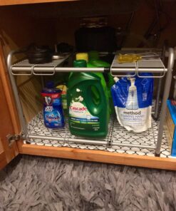 DecoBros Under Sink 2 Tier Expandable Shelf Organizer, Silver 38 81t2sbOWsWL