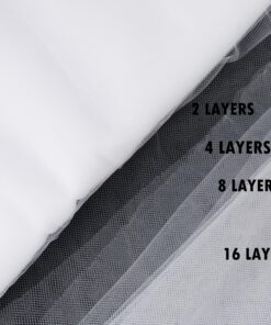 Craft And Party, White Fabric Tulle Roll 54 Inch by 40 Yards (120 ft) Fabric Tulle Bolt for Garden Netting, DIY Tutu Skirt, Wedding and Decoration (White) 54" x 40 yards 24 81t39tirdKL