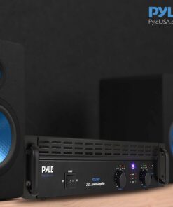 Pyle Professional Audio Bluetooth Power Amplifier - 2-Channel Rack Mount Bridgeable, LED Indicators, Shockproof Binding Posts, Cooling Fans 1000 Watt - Pyle PTA1000 1000W Basic 24 81t3JB09K0L