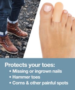 Alternative view of ZenToes 6 Pack Gel Toe Cap and Protector - Cushions and Protects to Provide Relief from Missing or Ingrown Toenails, Corns, Blisters, Hammer Toes (Small, Beige) Small