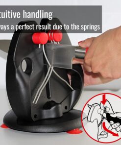 F. DICK – Rapid Steel Action Set Knife Sharpener Black including stand plate - Professional kitchen knife sharpening - Stainless steel sharpening rods - Simple application - Made in Germany 8 81t62nVTEL