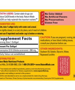 Nature Made CoQ10 200mg, Dietary Supplement for Heart Health Support, 80 Softgels, 80 Day Supply Naturally Orange 80 Count (Pack of 1) 21 81t63jDI0kL