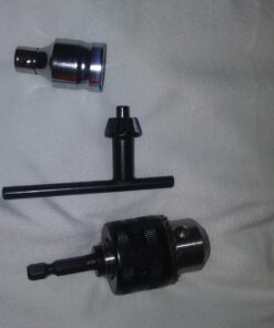 NEIKO 20754A 3/8” Drill Chuck Adapter | Chuck Drill for Impact Drivers with 1/4 Inch Quick Change Shank | Drill Converter Includes 1/2-Inch Adapter for Impact Guns | Hex to Chuck Drill Bit Adapter Hex to Chuck Adapter Keyed 35 81t6kVUgGxL