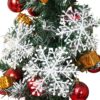 Moon Boat 72pcs White Sparkling Snowflakes String & Sticker Window Clings Decal Christmas Decoration Hanging Xmas Ornaments 13 81t7DrrkZ1L