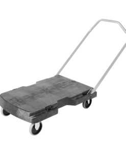 Rubbermaid Commercial Products Convertible Folding Utility Dolly/Cart/Platform Truck with wheels, FG440100BLA, 500 lbs Capacity, Black Triple Trolly 5" Casters 24 81t7YrtYA6L