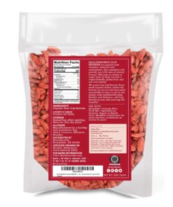 Alternative view of Healthworks Raw Goji Berries (16 Ounces / 1 Pound) | Certified Organic & Sun-Dried | Keto, Vegan & Non-GMO | Baking, Teas & Smoothies | Antioxidant Superfood 1 Pound (Pack of 1)