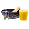 Chakra Energy Balance Kit - Spiritual Cleansing Incense Kit with Chakra Stones Crystal Pendulum, Palo Santo Smudge Stick, Beeswax Candle Votive, and Scrying Bowl Chakra Energy Balance