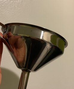 Lakatay 5-Inch Food Grade Stainless Steel Kitchen Funnel with Strainer Filter for Transferring of Liquid Dry Ingredients and Metal Cooking Funnel—Silver 1pcs-5 inch funnel 27 81t8DVJH3fL
