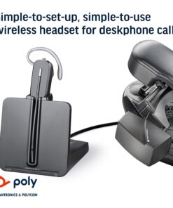 Plantronics - CS540 Wireless DECT Headset with Lifter (Poly) - Single Ear (Mono) Convertible (3 wearing styles) - Connects to Desk Phone - Noise Canceling Microphone 2011 Version 18 81tBrquKWzL