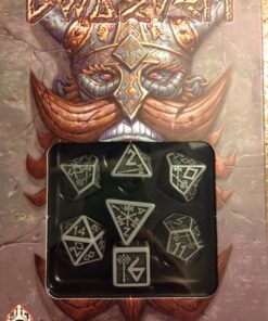 Q Workshop Dwarven Gray & Black RPG Ornamented Dice Set 7 Polyhedral Pieces 5 81tBtOHWAaL