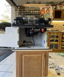 BOSCH RA1171 25-1/2 in. x 15-7/8 in. Benchtop Laminated MDF Top Cabinet Style Router Table with 2 Dust Collection Ports 73 81tCuFdSjPL