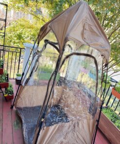 Sports Tent, MioTsukus Instant Weather Proof Pod, Pop Up Bubble Clear View Tent, All Weather Shelter with Extra Top Cover for Soccer, Football, and Other Outdoor Events- 1~4 People 40"l X 46"w X 65"h (1~2 Person) 54 81tDZWFe21L