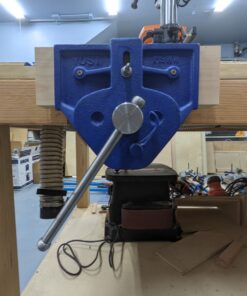 Yost Vises M9WW Rapid Action Woodworking Vise | Quick Release Lever for Quick Adjustments | 9 Inch Jaw Width | Made with Heavy-Duty Cast Iron | Blue Yost M9WW 103 81tDiamgwL