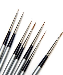 AIT Art Select Red Sable Detail Brush Set, 7 Pure Russian Sable Paint Brushes, Handmade in Germany for Crafting Exquisite Details Using Oil, Acrylic, or Watercolors 42 81tDoEKZAmL