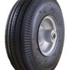 Universal Fit 4.10/3.50-4 Air Filled Hand Truck/Utility Tire, 5/8" Bearings,2.25" Offset to 4" Hub, Adapter Kit Included 38 81tEU14NoZL