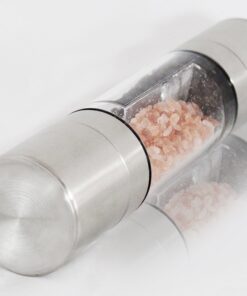 Lifestyle Dynamics The Original SpiceCrafts Salt and Pepper Grinder Set, Stainless Steel with Recipe eBook & Guide, Pure Ceramic Grinders, Dual Mill 31 81tGO T5fIL