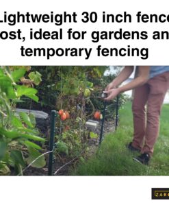 Fi-Shock P-30G 30 Inch Garden Fence Post, Ideal for Gardens and Temporary Fencing - 25 Pack,Dark Green Garden Post 14 81tI1kxoWNL