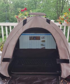 Laptop Tent Sun Shade & Water-Resistant Bag with Glare Shield, Shoulder Strap, Portable Case for Working Outside | Foldable | Privacy Cover Hood | Heat & Light Reflective Outdoor UV Material 37 81tIQCCnlOL