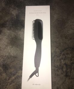 Ionic Hair Straightener Brush Upgrade 2.0,GLAMFIELDS Electrical Heated Hair Straightening with Faster Heating, MCH Ceramic Technology, Auto Temperature Lock, Anti Scald, Heat Resistant Glove(Black-01) Black 75 81tIZ0odKJL