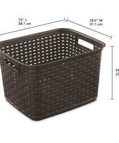 Sterilite 12736P06 Tall Weave Basket, Espresso, 6-Pack 23 81tIr TBOTL
