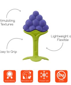 Innobaby Original Teethin Smart EZ Grip Fruit Teether and Sensory Toy for Babies and Toddlers in Grape. BPA Free Teether 13 81tJ9BBVQKL