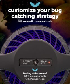 Katchy Automatic Indoor Insect Trap - Self-Activating Killer for Mosquitos, Gnats, Moths, Fruit Flies - Non-Zapper Traps for Inside Your Home - Catch Insects with Suction, Bug Light & Sticky Glue Black 25 81tJR46TOKL