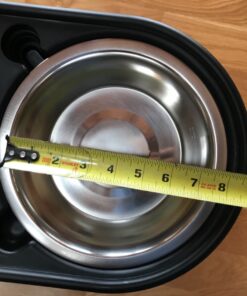 OurPets Comfort Diner Elevated Dog Food Dish (Bowls Available in 4 inches, 8 inches and 12 inches for Large , Medium and Small Dogs), Black, 12-inch 41 81tOFrOeQUL