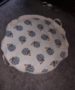 3 Sprouts Play Mat Bag – Large Portable Floor Activity Rug for Baby Storage - Hedgehog 23 81tOd6Og03L