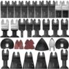 HOTBEST 68 Pcs Universal Wood/Metal Oscillating Multi Tool Saw Blades Accessories Contain Multitool Blades & Sanding Pad/Sheet for Multimaster Porter Cable Black&Decker Bosch Craftsman etc