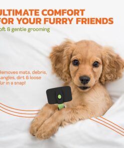 The Pet Portal Self Cleaning Dog Brush for Shedding Slicker Brush Cat Long Haired Pet Brush Grooming Deshedding Supplies - Small Pets Black 25 81tRZXUge9L