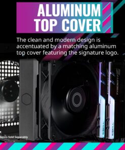 Cooler Master Hyper 212 Black CPU Air Cooler, SickleFlow 120 Edge Fan, Aluminum Top Cover, 4 Copper Heat Pipes, CryoFuze, 152mmTall,Brackets AMD Ryzen AM5/AM4, Intel LGA1700/1200 (RR-S4KK-25SN-R1) 38 81tSKlyGN3L