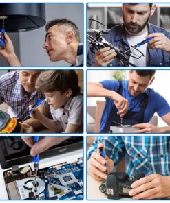 80 IN 1 Professional Computer Repair Tool Kit, Precision Screwdriver Set with 56 Bits, Magnetic screwdriver set Compatible for Laptop, PC, MacBook, Tablet, iPhone, PS4, and Other Electronic Repair Blue 29 81tTLjm6UOL