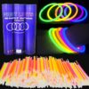 SCS Direct Glow Bracelets1(00pc) Wholesale Pack of Glow Sticks w Connectors-Non-Toxic, Long 8-12 Hour Lifespan-Safe Trick Or Treating Lights, Non-Candy Treats, Neon Headband, Camping Summer Camp Party 12 81tU4esRJNL
