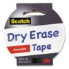 Scotch Dry Erase Tape, 1.88" x 5 Yards, 1 Roll, White (1905R-DE-WHT) 1 pack 8 81tU9KPZrwL