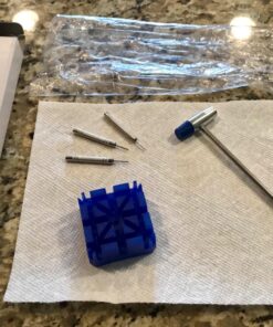 SE JT6218 5-Piece Watch Band Link Remover Kit - Includes Dual Head Hammer, Band Holder, Pin Punches (0.8, 0.9, 1.0mm) for DIY Watch Adjustments and Repairs 35 81tV6Jog4L