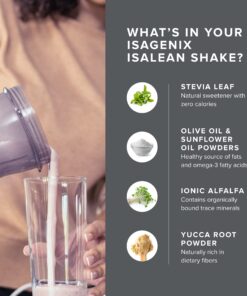 Isagenix IsaLean Shake - Nutrient-Dense Protein Powder for Ready-to-Drink Shake - Strawberry Cream, 14 Packets 2.1 Ounce (Pack of 14) 11 81tXwd9m UL